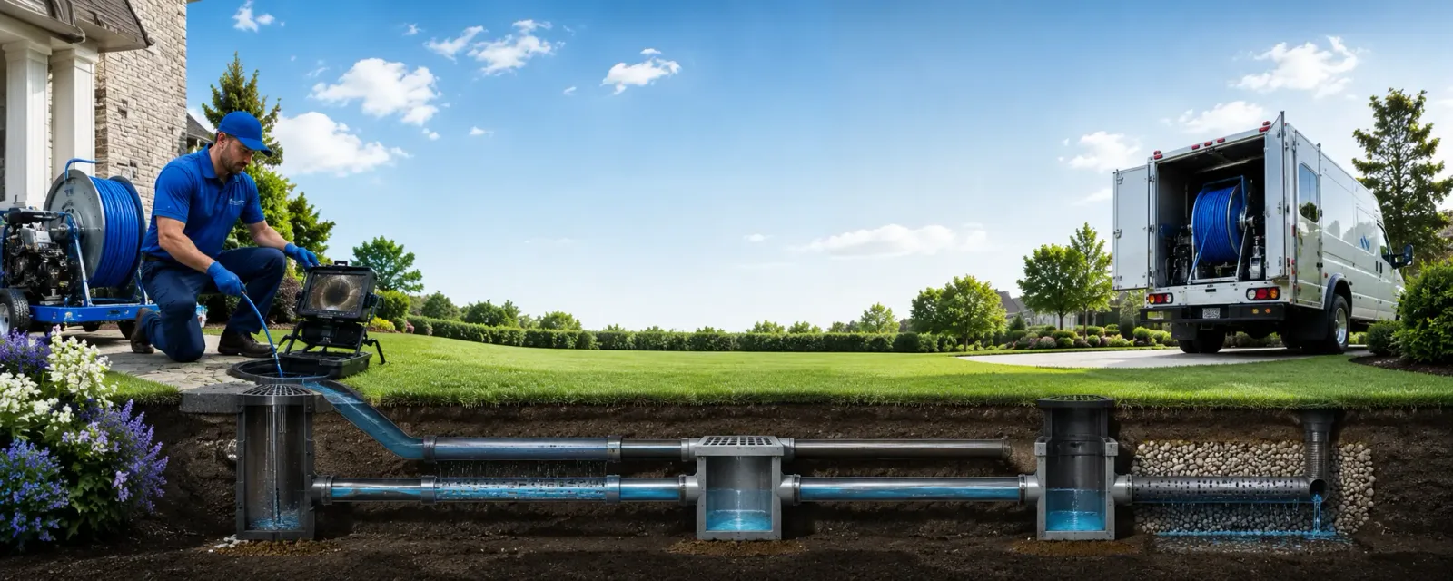 Outdoor drain cleaning information for Groveton, TX